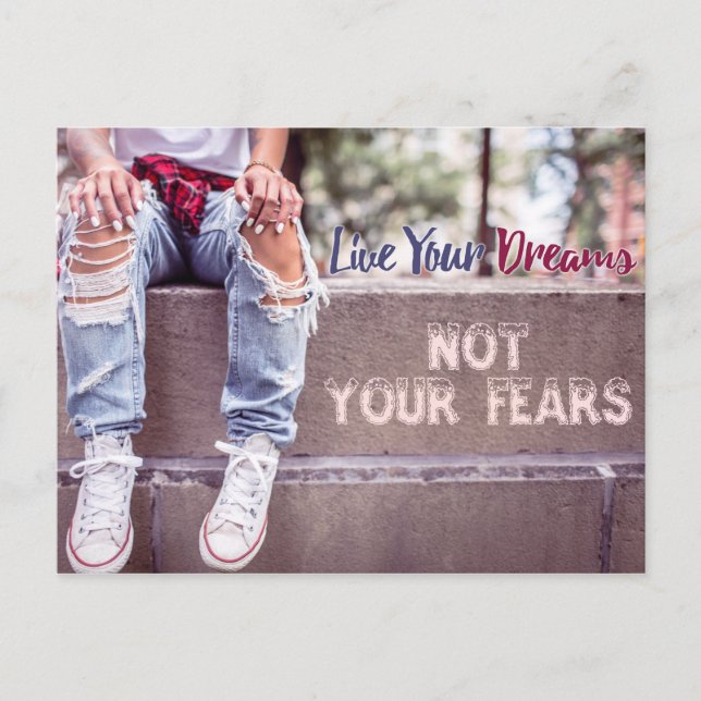 Live Your Dreams postcard (Front)