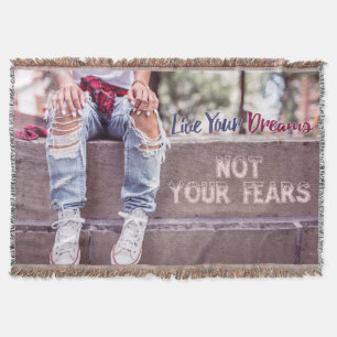 Live Your Dreams throw blanket