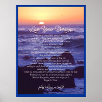 Live Your Dreams ~ von Goethe POSTER PRINT