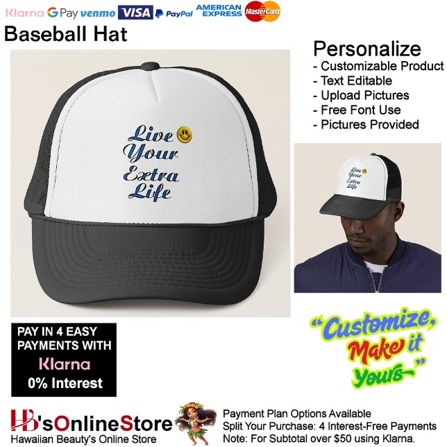 Live Your Extra Life Trucker Baseball Hat (Live Your Extra Life Hat Baseball Trucker Hat.
)