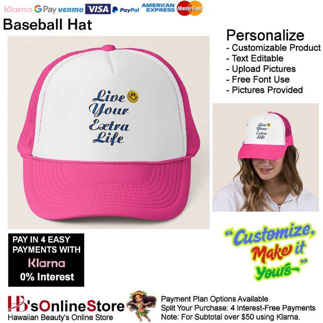 Live Your Extra Life Trucker Baseball Hat (Live Your Extra Life Hat Baseball Trucker Hat.)