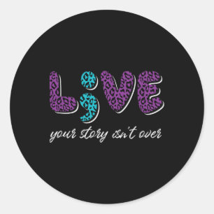 Live Your Story Isn't Over - Suicide Prevention Aw Classic Round Sticker
