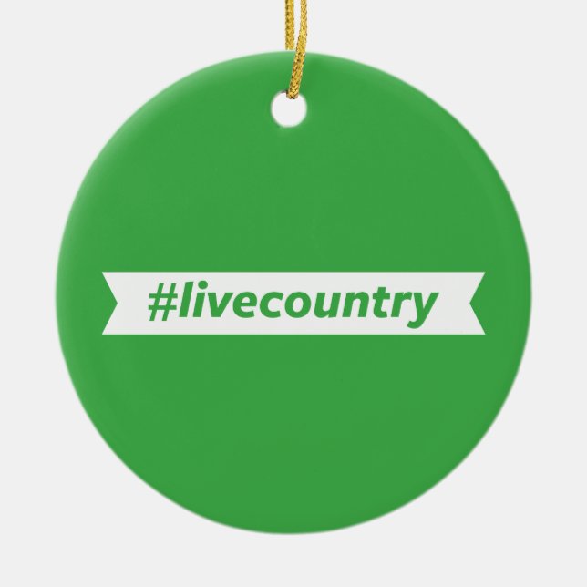 #LiveCountry Ceramic Tree Decoration (Front)