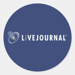 LiveJournal Logo Horizontal Classic Round Sticker