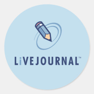 LiveJournal Logo Vertical Classic Round Sticker