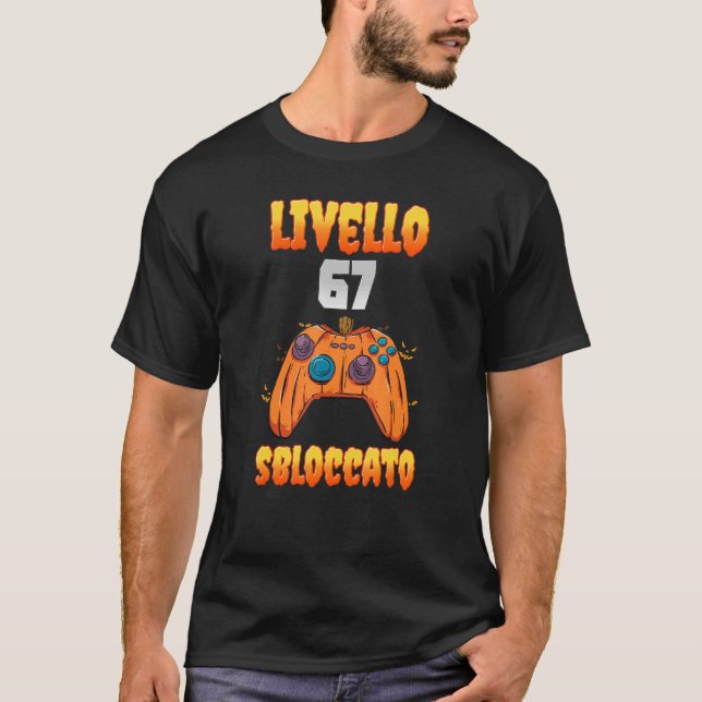 Livello 67 Sbloccato 67 Compleanno 67 Anni Videogi T-Shirt (Front)
