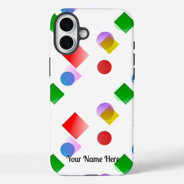 Lively and Colourful Circles and Squares Case-Mate iPhone Case (Back)