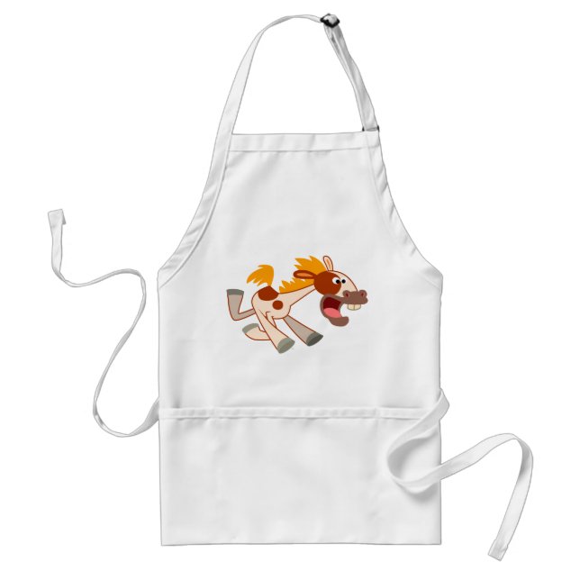 Lively Cartoon Pinto Horse Apron (Front)