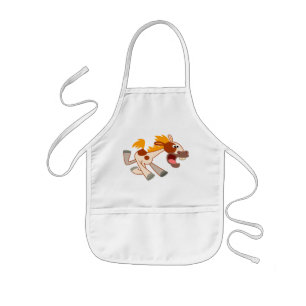Lively Cartoon Pinto Horse Apron