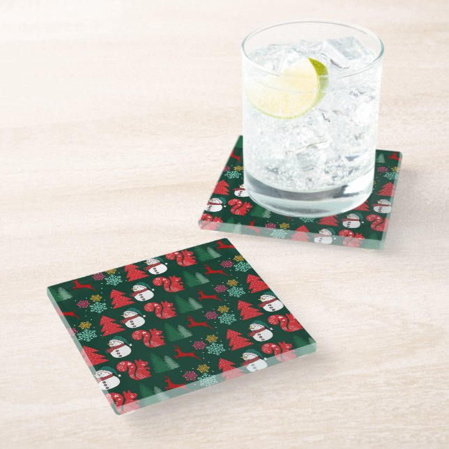 Lively & Cheerful Christmas Coaster (Angled)