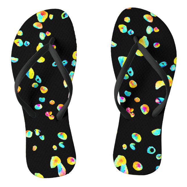 Lively Colour Pattern Thongs (Footbed)