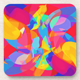 Lively Colourful Pattern Magic Coaster