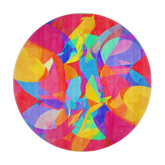 Lively Colourful Pattern Magic Cutting Board (Front)