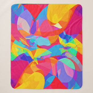 Lively Colourful Pattern Magic Sherpa Blanket