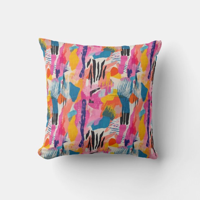 Lively Colours Pattern Cushion (Front)