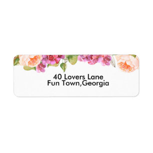 Lively Florals Return Address Labels