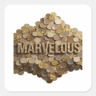 Lively Gold MARVELOUS Craft Sticker