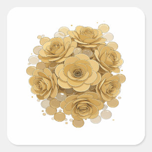 Lively Grey GOLDEN ROSES Label Design