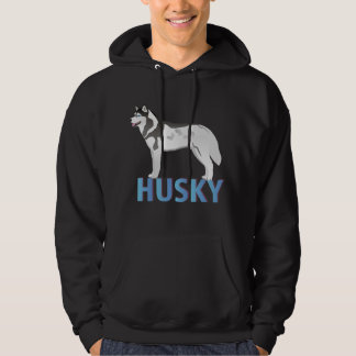 Lively Husky Dog Side View Hoodie