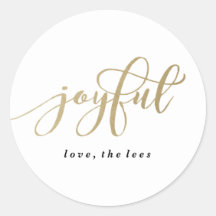 Lively Joyful Holiday Round Sticker