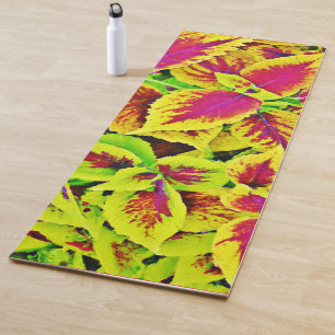 Lively Leaves Pattern Dance Yoga Mat