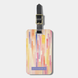 Lively Lines Background Luggage Tag
