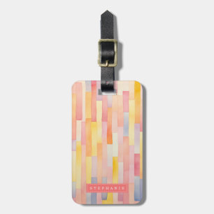 Lively Lines Background Luggage Tag