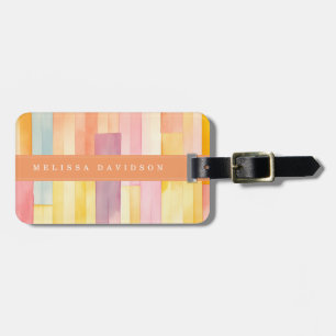Lively Lines Background Luggage Tag