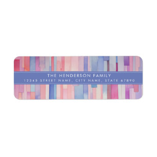 Lively Lines Background Return Address Labels