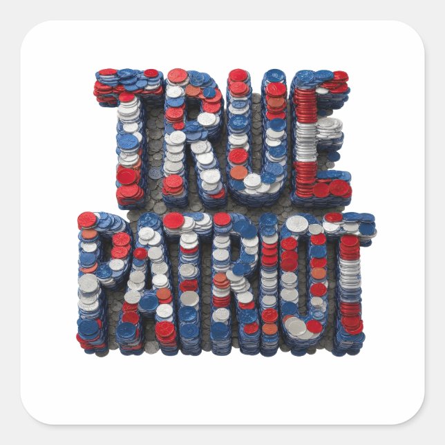 Lively Silver TRUE PATRIOT Sticker Print (Front)
