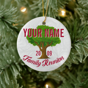Lively Tree Personalised Family Reunion Ceramic Tree Decoration