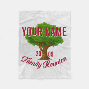 Lively Tree Personalised Family Reunion Fleece Blanket