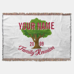 Lively Tree Personalised Family Reunion Throw Blanket