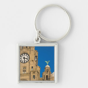 Liver Building, Liverpool, Merseyside, England Key Ring