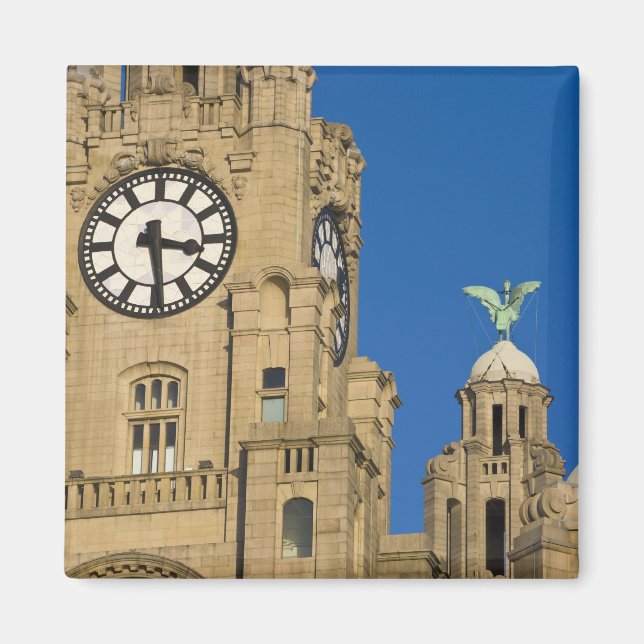 Liver Building, Liverpool, Merseyside, England Magnet (Front)