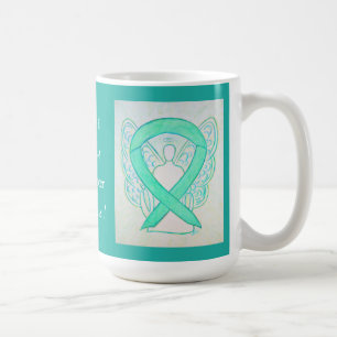 Liver Cancer Awareness Ribbon Angel Custom Mug
