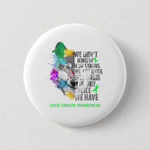 Liver Cancer Awareness Ribbon Support Gifts 6 Cm Round Badge