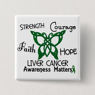 Liver Cancer Celtic Butterfly 3 15 Cm Square Badge