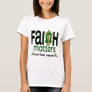 Liver Cancer Faith Matters Cross 1 T-Shirt