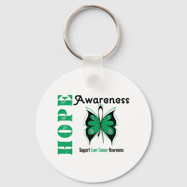 Liver Cancer Hope Awareness Key Ring (Front)