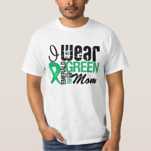 Liver Cancer I Wear Emerald Green For My Mum T-Shirt