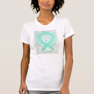 Liver Cancer Jade Awareness Ribbon Angel Shirt