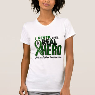 Liver Cancer NEVER KNEW A HERO 2 Father T-Shirt
