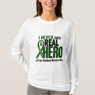 Liver Cancer NEVER KNEW A HERO 2 Husband T-Shirt