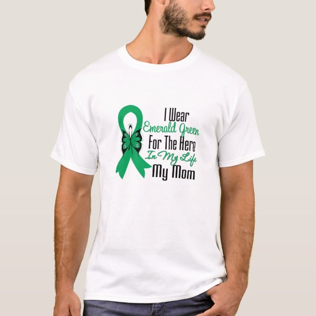 Liver Cancer Ribbon Hero My Mum T-Shirt (Front)