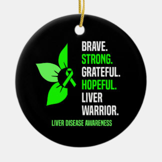 Liver Disease Awareness Ceramic Ornament
