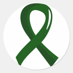 Liver Disease Emerald Green Ribbon 3 Classic Round Sticker