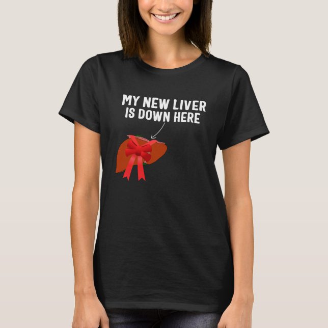 Liver new transplant Funny Gift Black organ Christ T-Shirt (Front)