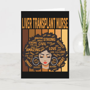Liver Transplant Nurse Powerful Black History Mont Card
