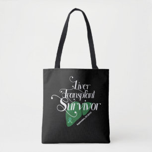 Liver Transplant Survivor Custom Tote Bag